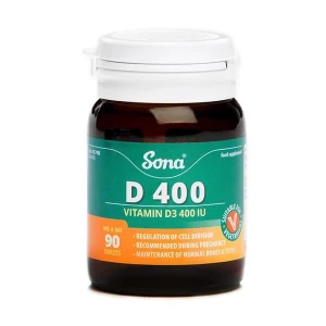 Sona D400 Vitamin D3 400iu (90) Sona D400 Vitamin D3 400iu (90)
