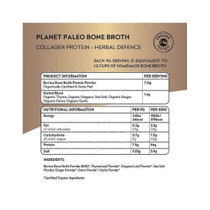Planet Paleo Original Bone Broth Collagen Herbal Defence (450g)