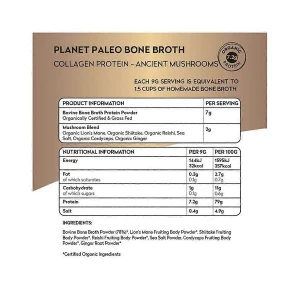 Planet Paleo Original Bone Broth Collagen Ancient Mushroom (450g)
