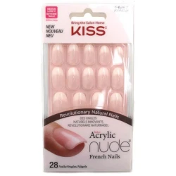 Kiss Salon Acrylic French Nude Medium Oval Nails Kiss Salon Acrylic French Nude Medium Oval Nails