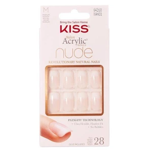 Kiss Salon Acrylic French Nude Medium Square Nails Kiss Salon Acrylic French Nude Medium Square Nails