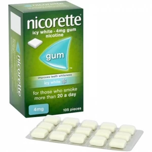 Nicorette Icy Nicotine White Gum 4mg 105