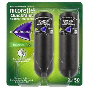 Nicorette QuickMist 1mg Fresh Mint Mouth Spray (duo pack)