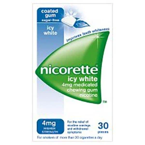 Nicorette 4mg Nicotine Gum Icy White (30)