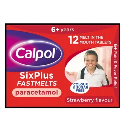 Calpol Six Plus Fastmelts 250mg (12 fastmelts) Calpol Six Plus Fastmelts 250mg (12 fastmelts)