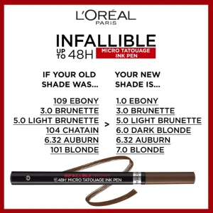 LOreal Infallible Brow Micro Tattouage 6 Dark Blonde LOreal Infallible Brow Micro Tattouage 6 Dark Blonde
