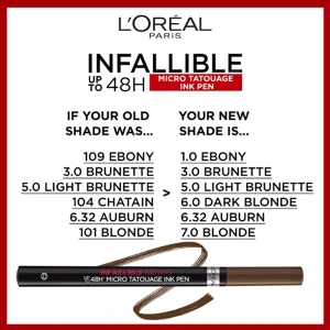 LOreal Infallible Brow Micro Tattouage 1.0 Ebony LOreal Infallible Brow Micro Tattouage 1.0 Ebony