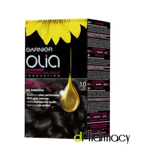 Garnier Olia Permanant Hair Colour Deep Black 1.0 Garnier Olia Permanant Hair Colour Deep Black 1.0