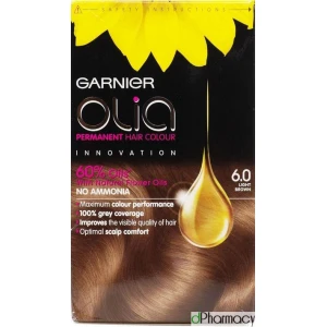 Garnier Olia Permanent Hair Colour 6.0 Light Brown Garnier Olia Permanent Hair Colour 6.0 Light Brown
