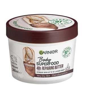 Garnier Body Superfood 48h Repairing Butter Cocoa & Ceramide 380ml Garnier Body Superfood 48h Repairing Butter Cocoa & Ceramide 380ml