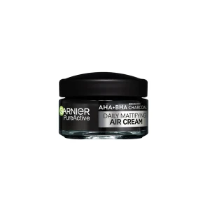 Garnier Pure Active AHA+BHA Charcoal Daily Mattifying Air Cream 50ml Garnier Pure Active AHA+BHA Charcoal Daily Mattifying Air Cream 50ml