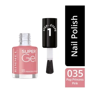 Rimmel Super Gel Nail Polish 035 Pop Princess Pink 12ml