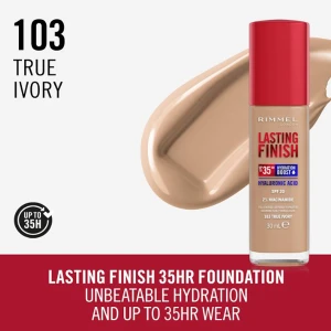 Rimmel Lasting Finish 35 Hour Foundation 103 True Ivory Rimmel Lasting Finish 35 Hour Foundation 103 True Ivory