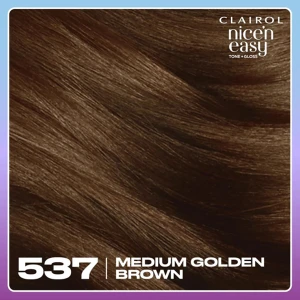 Clairol Nice N Easy Tone + Gloss Semi Permanent Hair Colour Medium Golden Brown 537/78 Clairol Nice N Easy Tone + Gloss Semi Permanent Hair Colour Medium Golden Brown 537/78