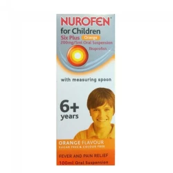 Nurofen For Children 6+ 200mg/5ml Oral Suspension Orange 100ml Nurofen For Children 6+ 200mg/5ml Oral Suspension Orange 100ml