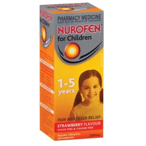 Nurofen For Children 100mg Oral Suspension Strawberry 200ml Nurofen For Children 100mg Oral Suspension Strawberry 200ml