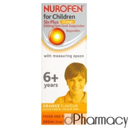 Nurofen For Children 6+ 200mg/5ml Oral Suspension Orange 200ml Nurofen For Children 6+ 200mg/5ml Oral Suspension Orange 200ml