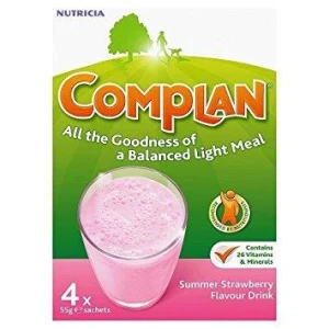 Complan Vitamin Rich Drink Strawberry Flavour 4 x 55g Sachets