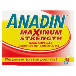 Anadin Maximum Strength 12 Capsules Anadin Maximum Strength 12 Capsules