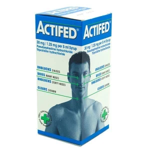 Actifed Syrup for Cold & Flu 30mg/1.25mg per 5ml (100ml)