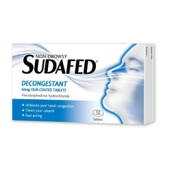 Sudafed Non Drowsy Decongestant 60Mg Tablets (12) Sudafed Non Drowsy Decongestant 60Mg Tablets (12)