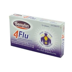 Benylin 4 Flu Film Coated Tablets 24 Pack Benylin 4 Flu Film Coated Tablets 24 Pack