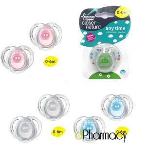 Tommee Tippee Closer to Nature Anytime Soothers 0-6m (2) Tommee Tippee Closer to Nature Anytime Soothers 0-6m (2)