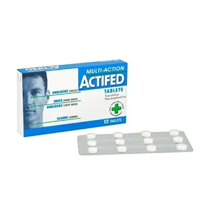 Actifed Tablets 60mg/2.5mg (12 Tabs)