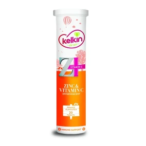 Kelkin Effervescent Zinc & Vit C Tablets (20)
