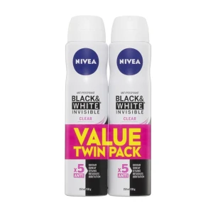 Nivea Duo Pack Anti Perspirant Black & White Invisible (2x150ml) Nivea Duo Pack Anti Perspirant Black & White Invisible (2x150ml)