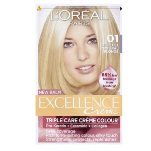 Loreal Excellence 01 Lightest Natural Blonde Permanent Hair Colour Loreal Excellence 01 Lightest Natural Blonde Permanent Hair Colour