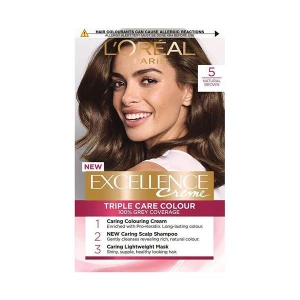 LOreal Excellence Permanent Hair Colour 5 Natural Brown LOreal Excellence Permanent Hair Colour 5 Natural Brown