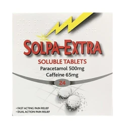 Solpa-Extra 500Mg/65Mg Soluble Tablets 24 Pack Solpa-Extra 500Mg/65Mg Soluble Tablets 24 Pack
