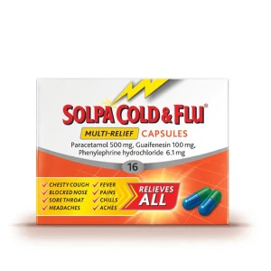 Solpa Cold & Flu 500mg Capsules 16 Pack