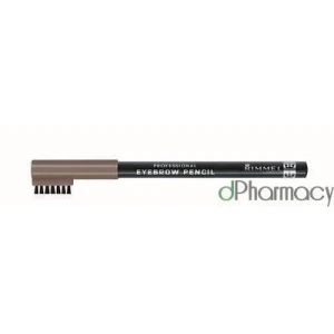 Rimmel Professional Eyebrow Pencil with Brush Hazel 002 Rimmel Professional Eyebrow Pencil with Brush Hazel 002