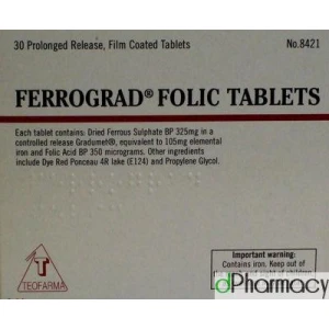 Ferrograd Folic Acid Prolonged Release 30 Tablets