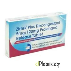 Zirtek Plus Decongestant 5Mg/120Mg Prolonged Release (6 Tabs) Zirtek Plus Decongestant 5Mg/120Mg Prolonged Release (6 Tabs)