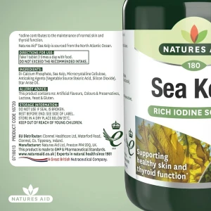 Natures Aid  Sea Kelp 187mg (Iodine) (180 tabs)
