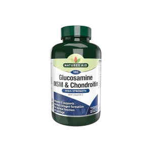 Natures Aid Glucosamine 500mg MSM 500mg  & Chondroitin 100mg (180 tabs)