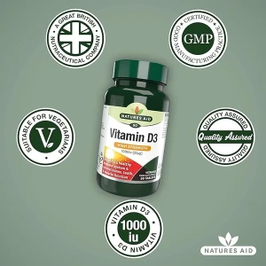 Natures Aid Vitamin D3 25mg 1000iu 90 Tabs