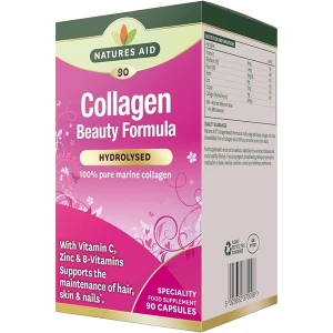 Natures Aid Collagen Beauty Formula Vit C Zinc N B Vitamins 90caps