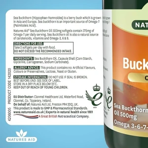 Natures Aid Sea Buckthorn Oil 500mg (60caps) Natures Aid Sea Buckthorn Oil 500mg (60caps)