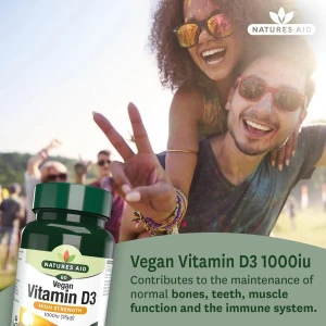Natures Aid Vegan Vitamin D3 1000iu (60tabs)
