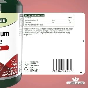 Natures Aid Magnesium Citrate Capsules (60tabs) Natures Aid Magnesium Citrate Capsules (60tabs)