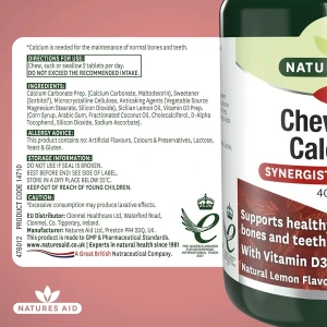Natures Aid Calcium (Chewable) 400mg (60 tabs) Natures Aid Calcium (Chewable) 400mg (60 tabs)