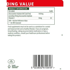 Natures Aid Glucosamine Sulphate 1000mg with Vitamin C (90 tabs) Natures Aid Glucosamine Sulphate 1000mg with Vitamin C (90 tabs)