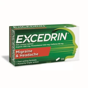 Excedrin 250Mg/250Mg/65Mg Film Coated Tablets 20Pk Excedrin 250Mg/250Mg/65Mg Film Coated Tablets 20Pk