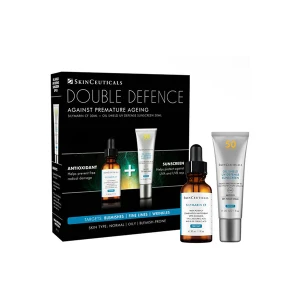 SkinCeuticals Double Defence Silymarin CF Kit | Free Oil Shield Defense Sunscreen SPF50 SkinCeuticals Double Defence Silymarin CF Kit | Free Oil Shield Defense Sunscreen SPF50