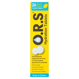 ORS Rehydration Salts Lemon 24 Tablets
