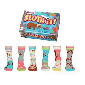 United Odd Socks Sloth It 6 Pack Odd Socks